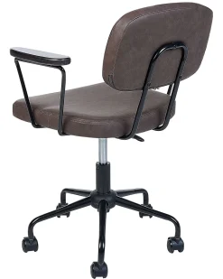 Tuolit<Beliani Tyotuoli Keinonahka Tummanruskea Algerita