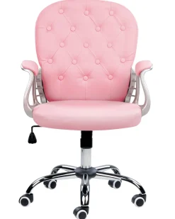 Fashion Beliani Tyotuoli Keinonahka Vaaleanpunainen Princess