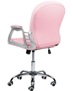 Fashion Beliani Tyotuoli Keinonahka Vaaleanpunainen Princess