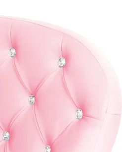 Flash Sale Beliani Tyotuoli Keinonahka Vaaleanpunainen/Hopea Princess