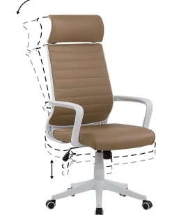 Online Beliani Tyotuoli Keinonahka Vaaleanruskea Leader