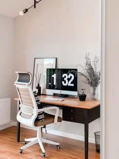 Online Beliani Tyotuoli Keinonahka Vaaleanruskea Leader