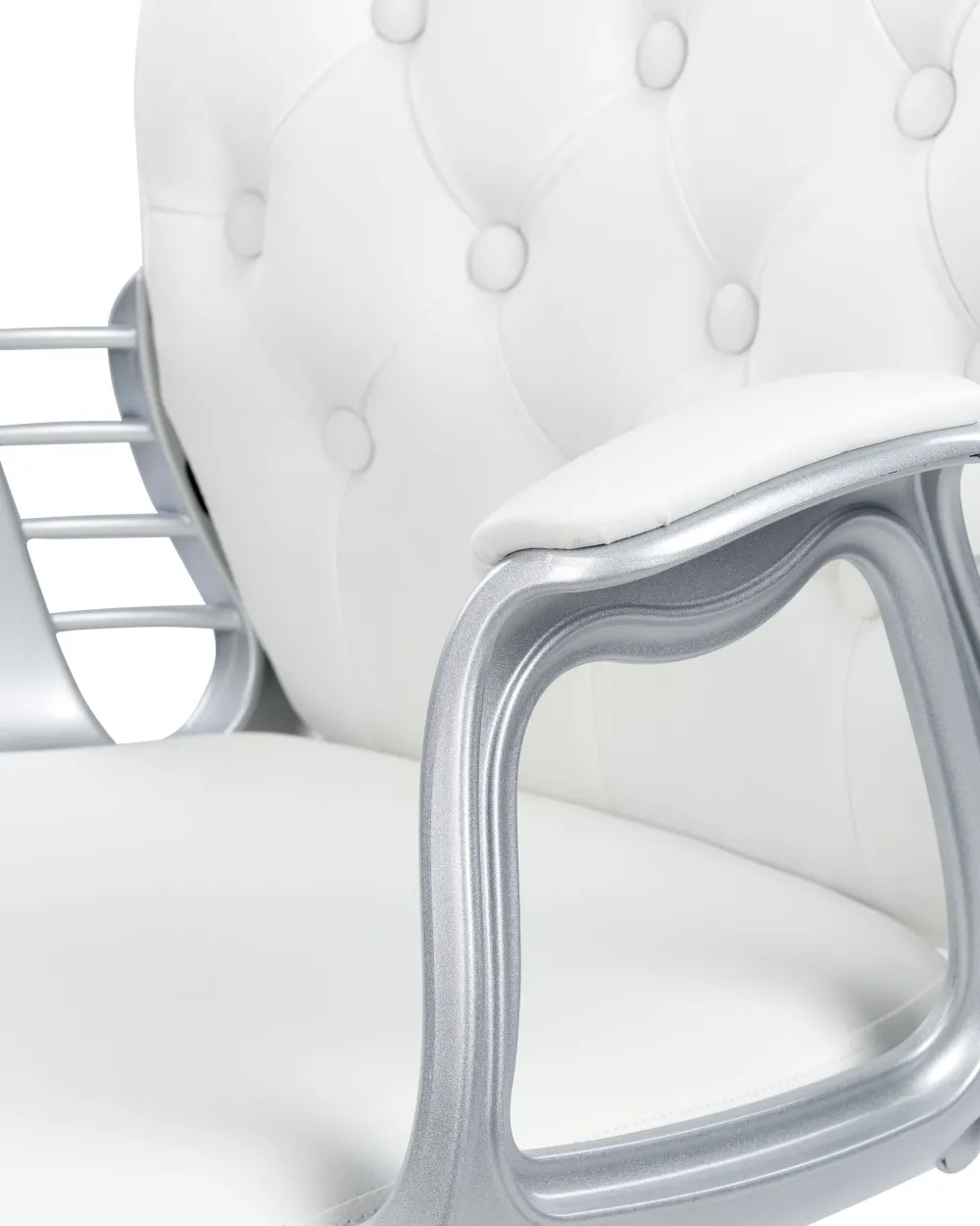 Store Beliani Tyotuoli Keinonahka Valkoinen Princess