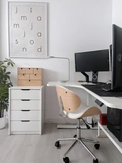 Cheap Beliani Tyotuoli Keinonahka Valkoinen Rotterdam