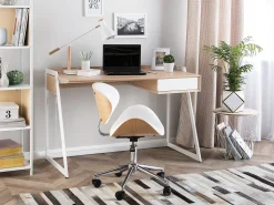 Cheap Beliani Tyotuoli Keinonahka Valkoinen Rotterdam