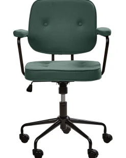 Tuolit<Beliani Tyotuoli Keinonahka Vihrea Pawnee