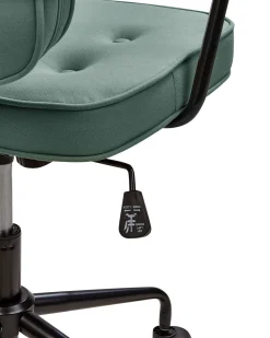 Tuolit<Beliani Tyotuoli Keinonahka Vihrea Pawnee