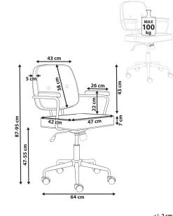 Tuolit<Beliani Tyotuoli Keinonahka Vihrea Pawnee