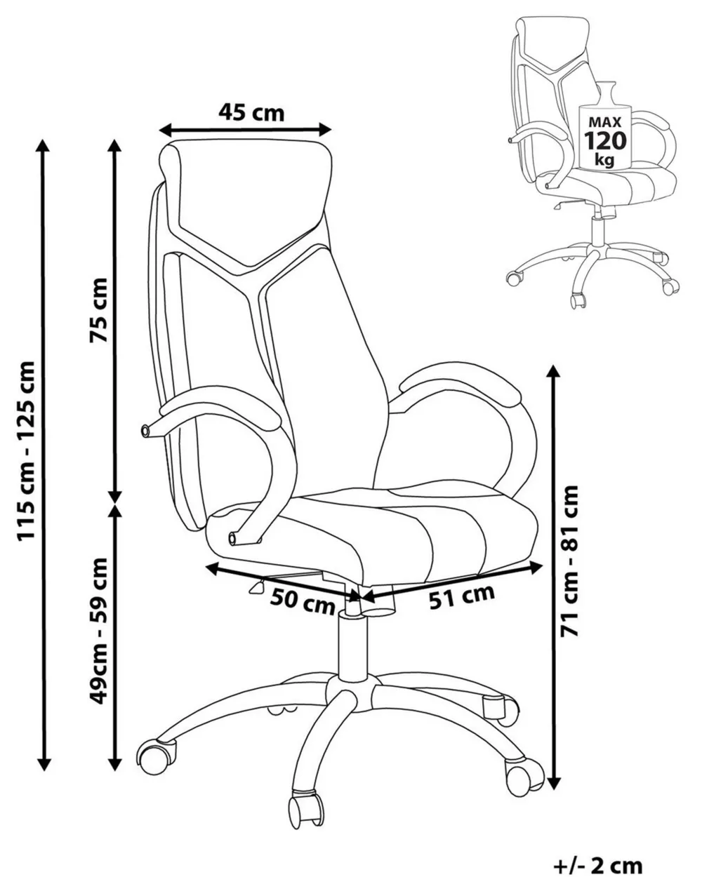 Lastenhuone<Beliani Tyotuoli Musta Formula