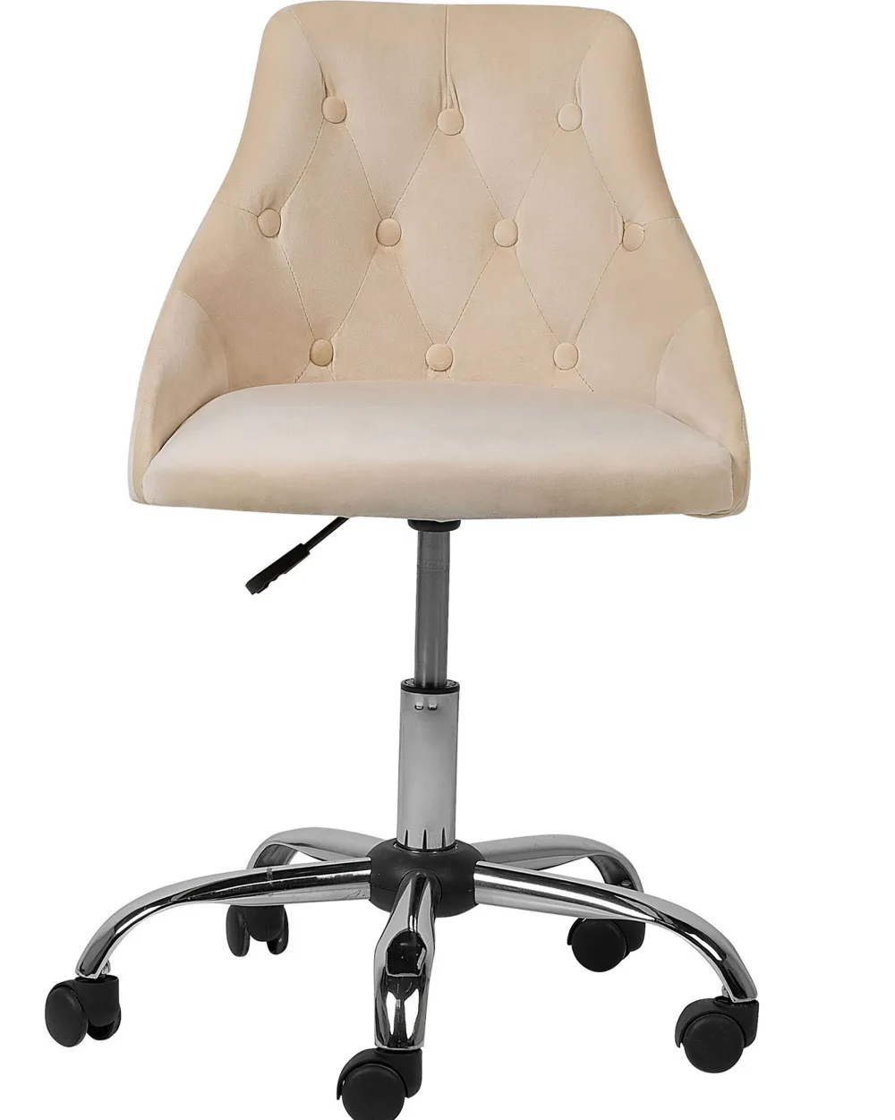 Best Sale Beliani Tyotuoli Sametti Beige Parrish