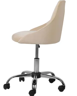 Best Sale Beliani Tyotuoli Sametti Beige Parrish