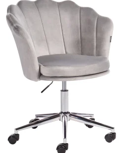 Tuolit<Beliani Tyotuoli Sametti Harmaa Monticello