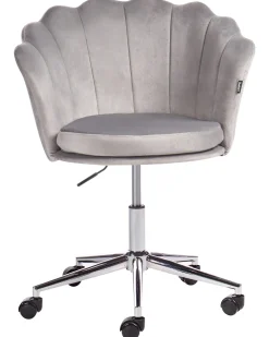 Tuolit<Beliani Tyotuoli Sametti Harmaa Monticello