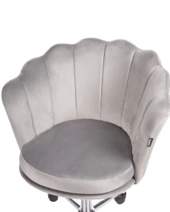 Tuolit<Beliani Tyotuoli Sametti Harmaa Monticello