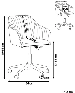 Hot Beliani Tyotuoli Sametti Harmaa Venice