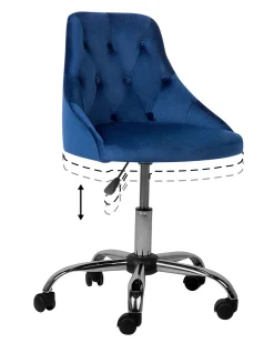 Store Beliani Tyotuoli Sametti Laivastonsininen Parrish