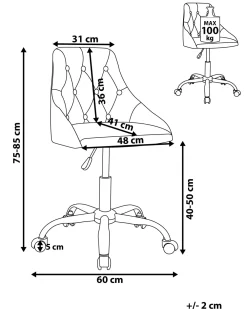 Store Beliani Tyotuoli Sametti Laivastonsininen Parrish