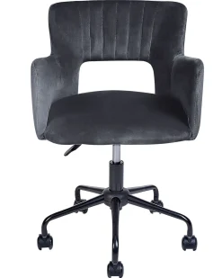 Tuolit<Beliani Tyotuoli Sametti Musta Sanilac