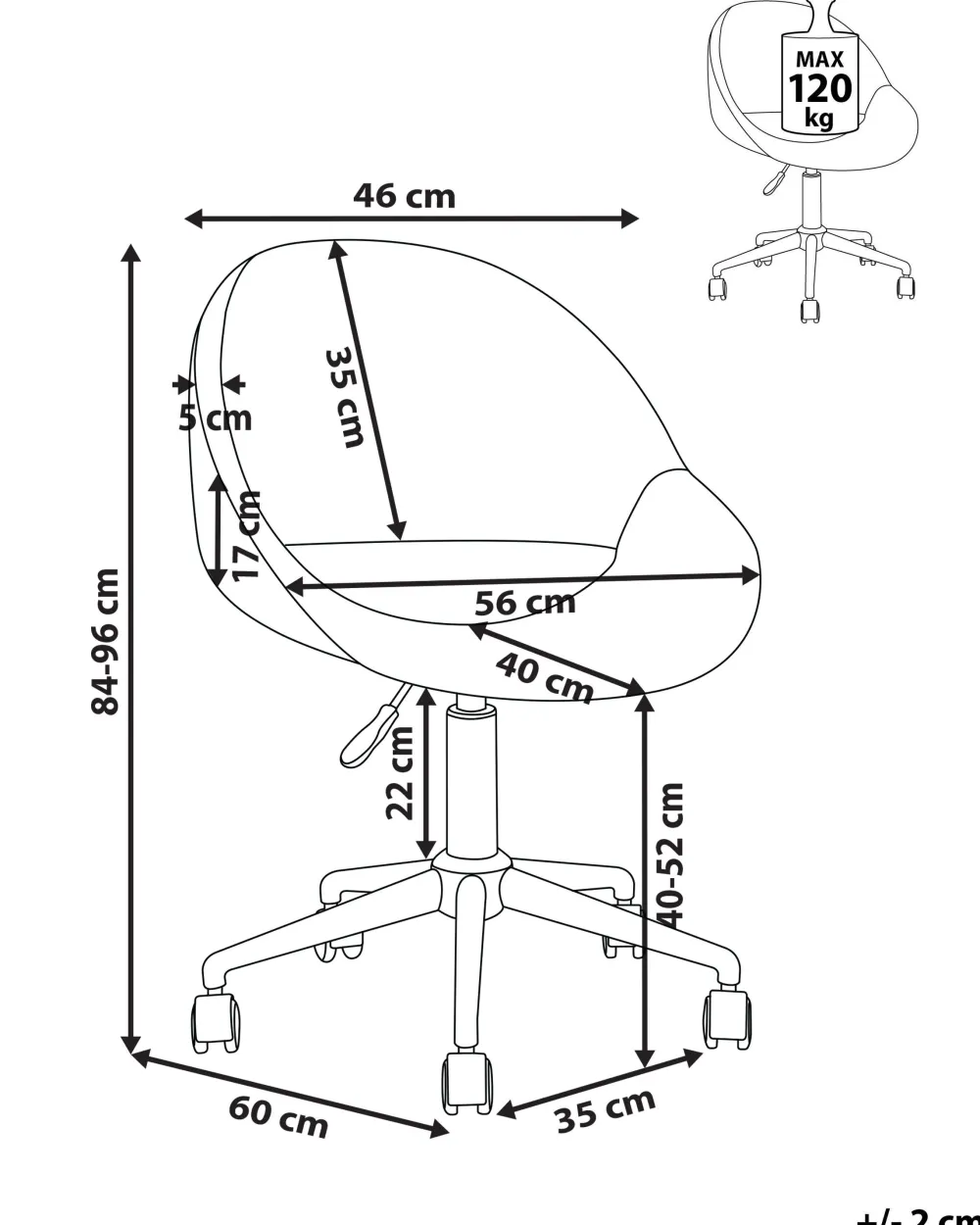 Sale Beliani Tyotuoli Sametti Musta Selma