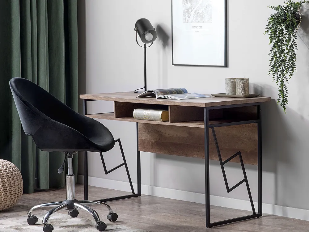 Sale Beliani Tyotuoli Sametti Musta Selma