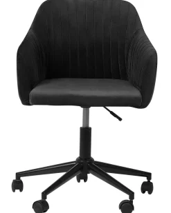 Flash Sale Beliani Tyotuoli Sametti Musta Venice