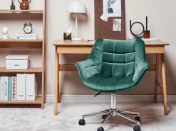 Cheap Beliani Tyotuoli Sametti Sinivihrea Labelle