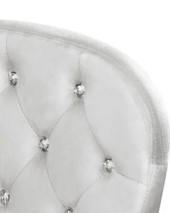 Lastenhuone<Beliani Tyotuoli Sametti Vaaleanharmaa/Hopea Princess