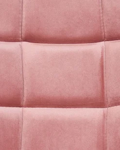 Tuolit<Beliani Tyotuoli Sametti Vaaleanpunainen Labelle