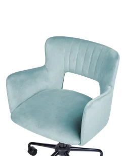 New Beliani Tyotuoli Sametti Vaaleansininen Sanilac