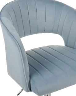 Best Sale Beliani Tyotuoli Sametti Vaaleansininen Katonah