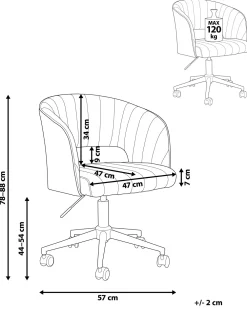 Best Sale Beliani Tyotuoli Sametti Vaaleansininen Katonah