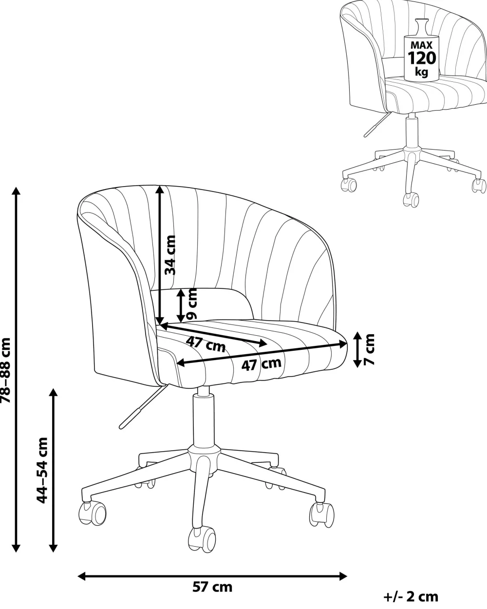Best Sale Beliani Tyotuoli Sametti Vaaleansininen Katonah