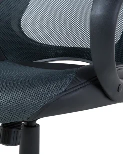 Tuolit<Beliani Tyotuoli Verkkokangas Musta Ichair