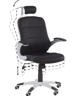 Lastenhuone<Beliani Tyotuoli Verkkokangas Musta Premier