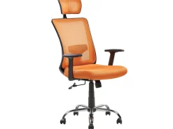 Discount Beliani Tyotuoli Verkkokangas Oranssi Noble