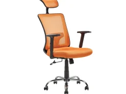 Discount Beliani Tyotuoli Verkkokangas Oranssi Noble