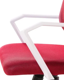 Lastenhuone<Beliani Tyotuoli Verkkokangas Punainen Relief