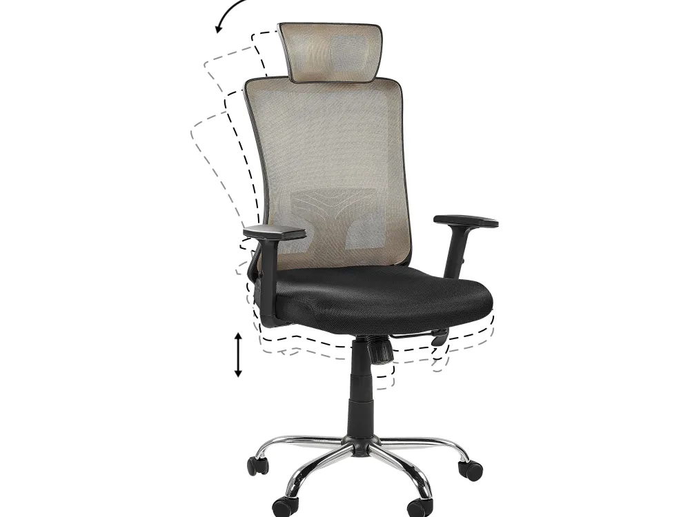 Hot Beliani Tyotuoli Verkkokangas Ruskeanharmaa/Musta Noble