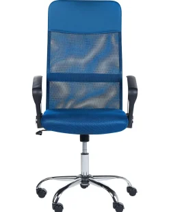 Tuolit<Beliani Tyotuoli Verkkokangas Sininen Design