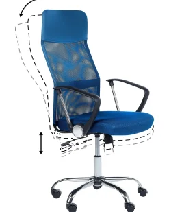 Tuolit<Beliani Tyotuoli Verkkokangas Sininen Design