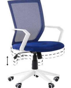 Outlet Beliani Tyotuoli Verkkokangas Tummansininen Relief