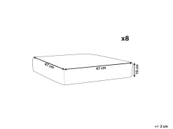 Hot Beliani Tyynynpaalliset 8 Kpl Luonnonvalkoinen Italy