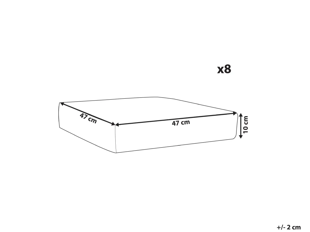 Hot Beliani Tyynynpaalliset 8 Kpl Luonnonvalkoinen Italy