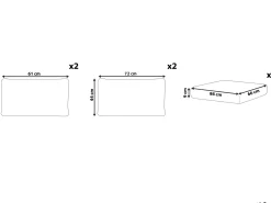 Tekstiilit<Beliani Tyynynpaalliset Noto-Kalusteisiin Kermanvalkoinen