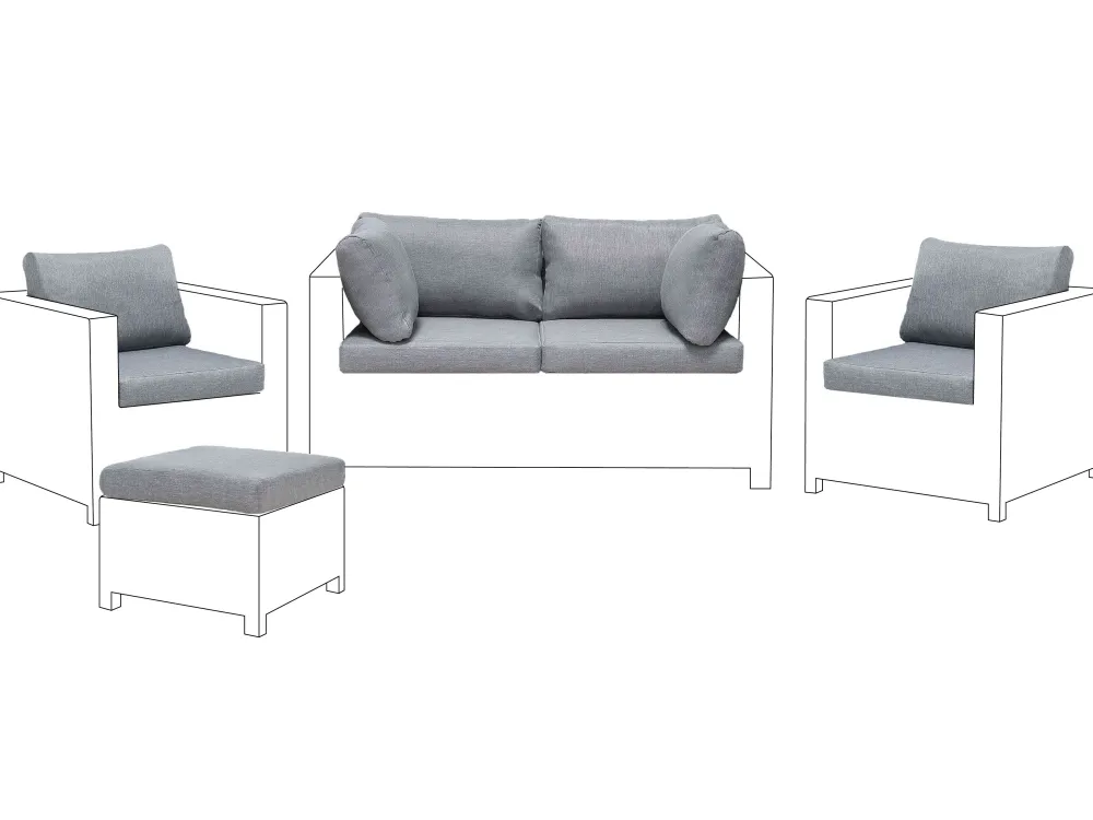 Online Beliani Tyynynpaalliset Ulkotiloihin Harmaa Milano