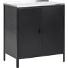 Store Beliani Ulkokeittiokaappi Teras 2 Ovea Musta Vilama