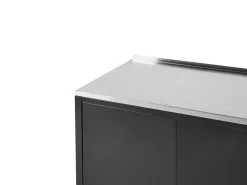 Store Beliani Ulkokeittiokaappi Teras 2 Ovea Musta Vilama