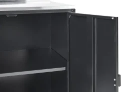 Store Beliani Ulkokeittiokaappi Teras 2 Ovea Musta Vilama