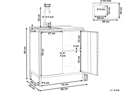Cheap Beliani Ulkokeittion Allaskaappi Teras Musta Vilama