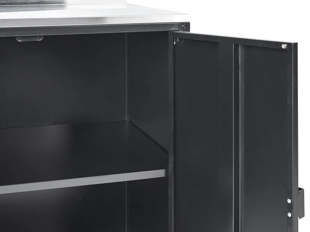 Cheap Beliani Ulkokeittion Allaskaappi Teras Musta Vilama